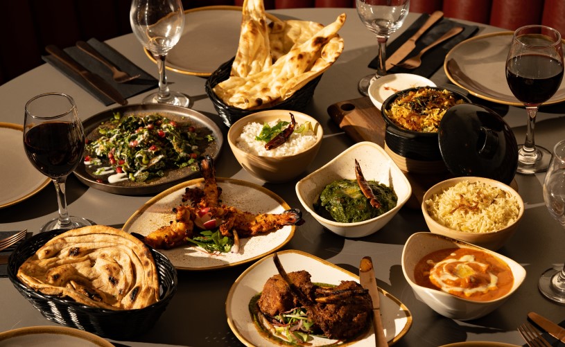 Indian dishes on table